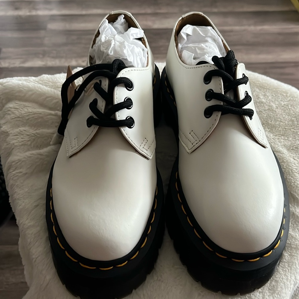 1461 SMOOTH LEATHER PLATFORM SHOES.